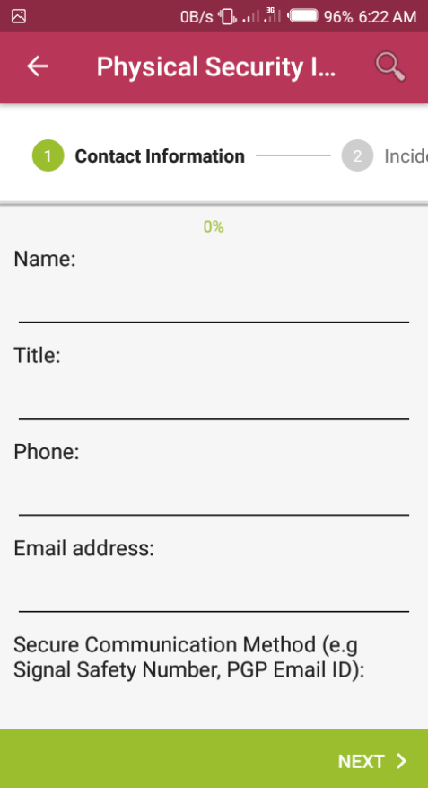 Filling a form